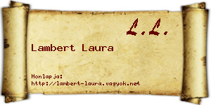 Lambert Laura névjegykártya